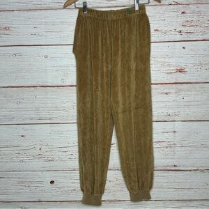 New Suzie Suzi Kondi Patmos High Rise Pocket Pants in Teddy Velour Sz XS